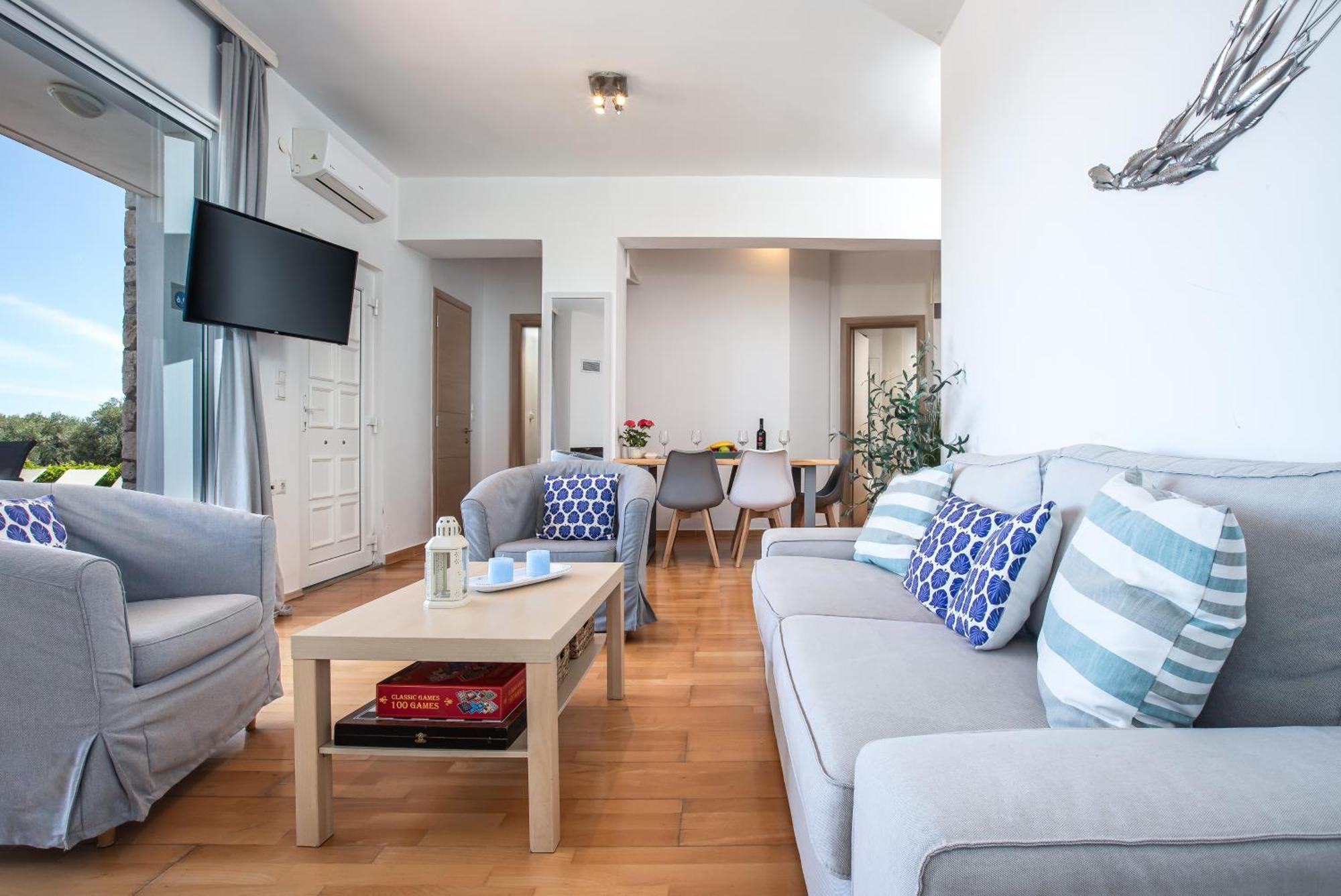 Dimitra Apartment With Private Pool And Sea View -The Ground Floor Of A Two Storey Building Daratsos Exterior photo